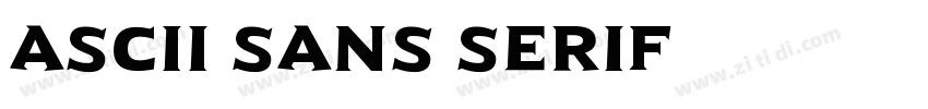 ASCii Sans Serif字体转换